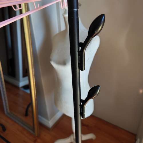 Black Metal Clothes Rack with 24pc Hangers