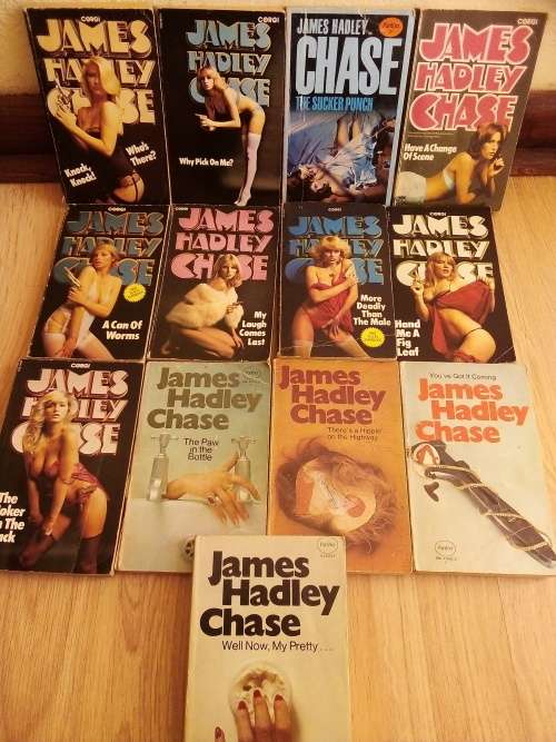 Collection of James Hadley Chase Crime Novels in Fair CONDITION LOT.
