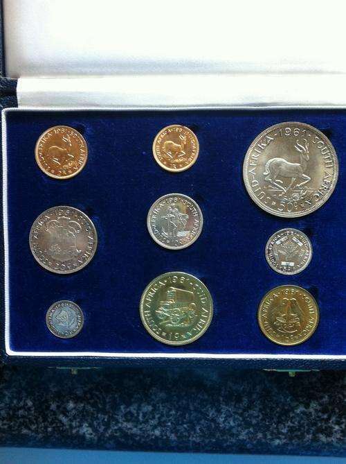 STRAIGHT FROM THE TREASURE CHEST!1961 1st Decimal Series Long Proof Set-AWSOME! HAS GOLD COINS-R2&R1