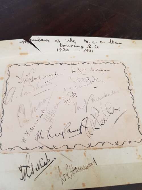 Autograph book Cricketers 1950-1953