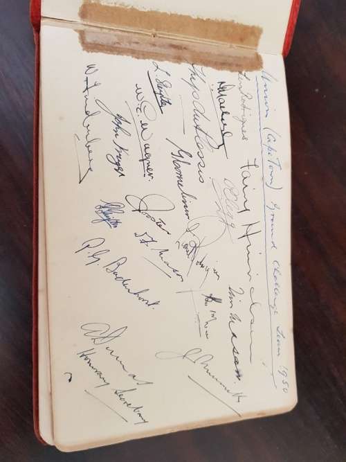 Autograph book Cricketers 1950-1953
