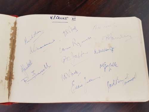 Autograph book Cricketers 1950-1953