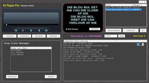 Karaoke - Karaoke - KJ Player Pro with almost 10 000 FREE top quality songs - Not midi ... !!!