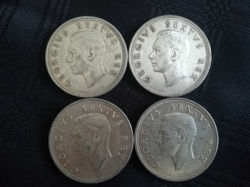 7 x SA 5 Shillings... 1948 and 1949... As a lot