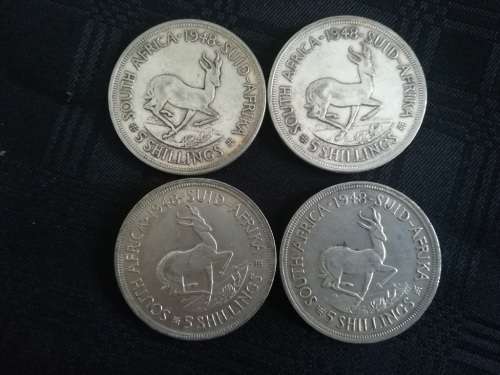 7 x SA 5 Shillings... 1948 and 1949... As a lot