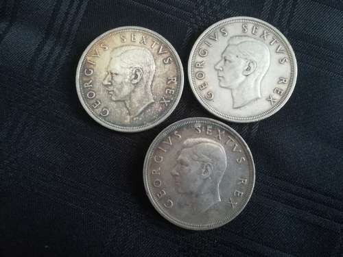 7 x SA 5 Shillings... 1948 and 1949... As a lot