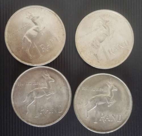 4 x SA Silver R1.. 1966 and 1967.. As a lot... Silver