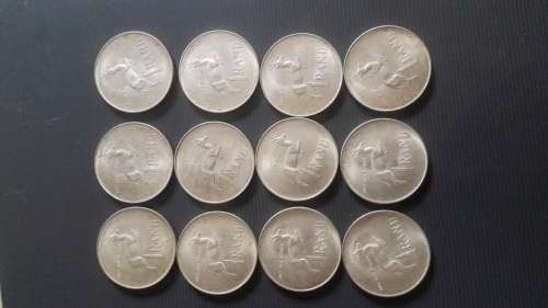 20 x SA Silver R1.. 1966 and 1967.. As a lot... Silver