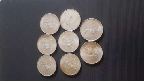 20 x SA Silver R1.. 1966 and 1967.. As a lot... Silver