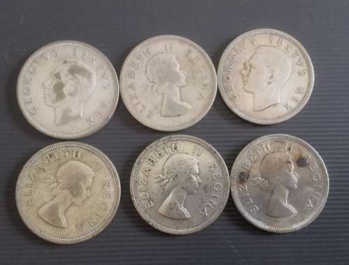 30 x SA 2.5 Shillings... As a lot.. Check pictures and condition