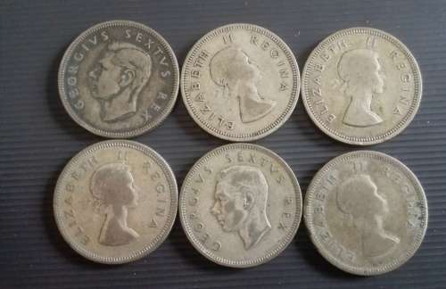 15 x SA 2 Shillings... As a lot.. Check condition
