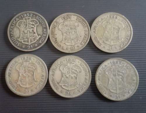 15 x SA 2 Shillings... As a lot.. Check condition