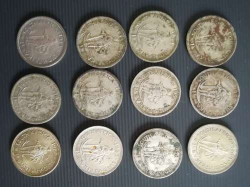 21 x SA 1 Shillings... As a lot.. Check condition