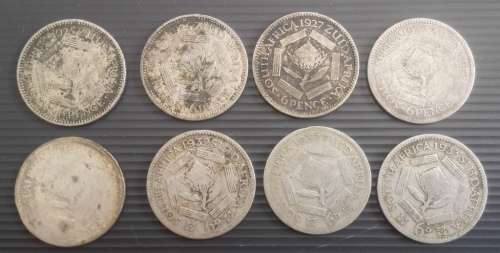 14 x SA 6 pence.. 1925, 26, 27, 30.... As a lot...