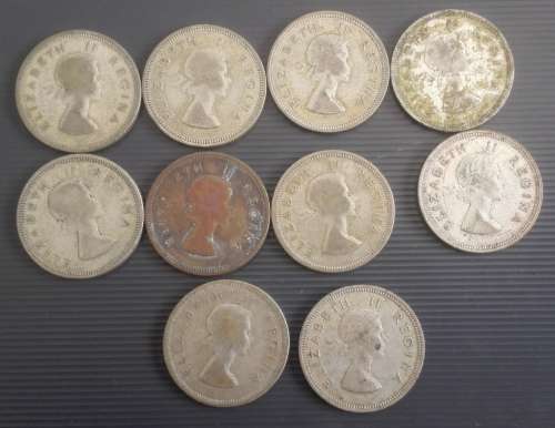 19 x SA 2 Shillings... As a lot.. Check pictures and condition