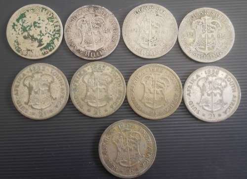 19 x SA 2 Shillings... As a lot.. Check pictures and condition