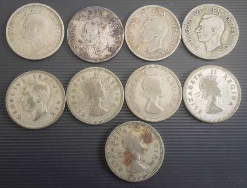 19 x SA 2 Shillings... As a lot.. Check pictures and condition