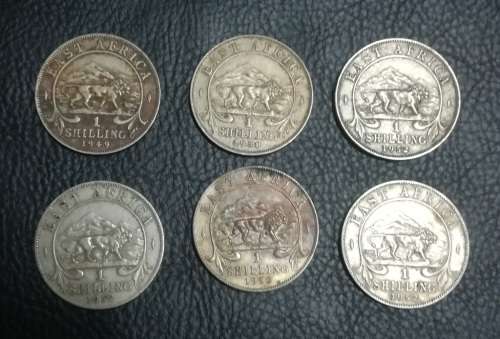 17 x East Africa 1 shilling.. As a lot