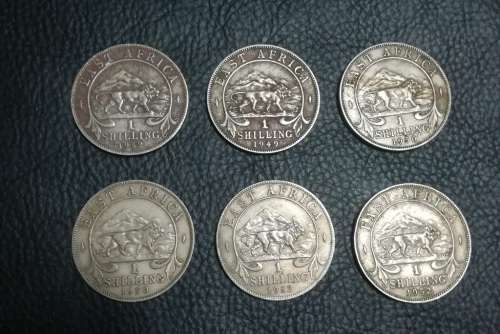 17 x East Africa 1 shilling.. As a lot