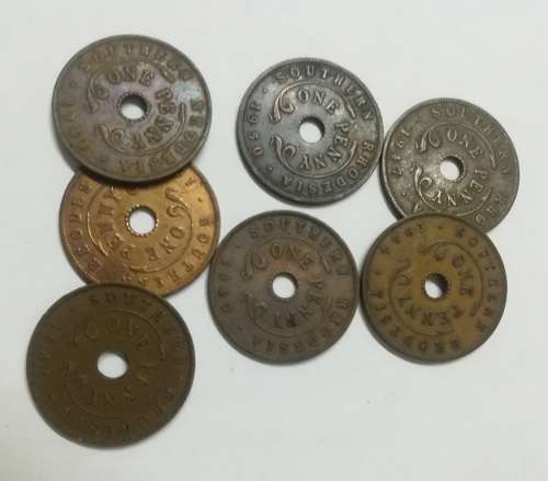19 x Rhodesia & Nyasaland 1 Penny and 7 x S.Rhodesia 1 Penny... As a lot