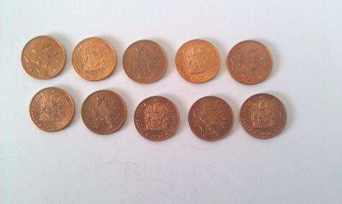 100 x 1970 SOUTH AFRICA 1/2 CENTS... All for 1 bid!!!