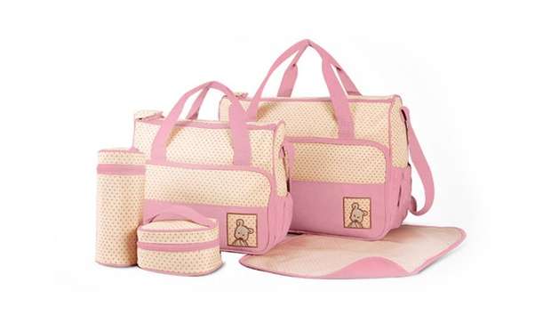 ***Elemental Baby*** 5pc waterproof Baby bag set ***  PINK *:**