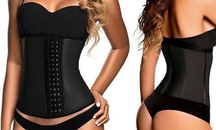 ***ELEMENTAL FITNESS*** 2IN1 HEATWAVE CORSET ***  BLACK *:** MEDIUM ***