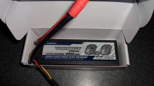 6000mah, 25C, 2s LiPo.