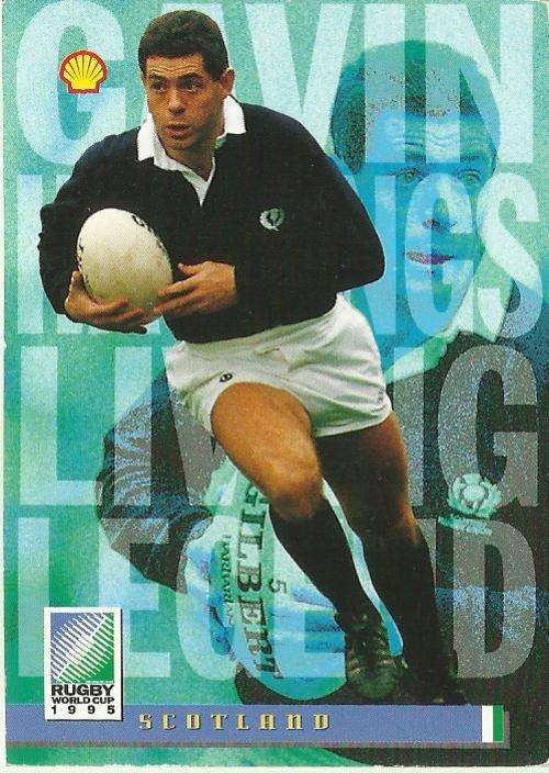 1995 RWC Rugby Trading Card Gavin Hastings Living Legend