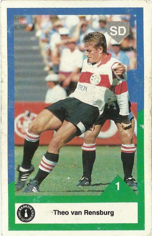 1992 Currie Cup Rugby Trading Card Theo van Rensburg