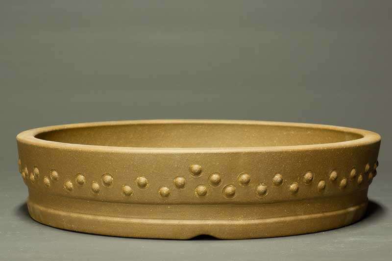 Large Round, Unglazed, Artist Quality Bonsai Container