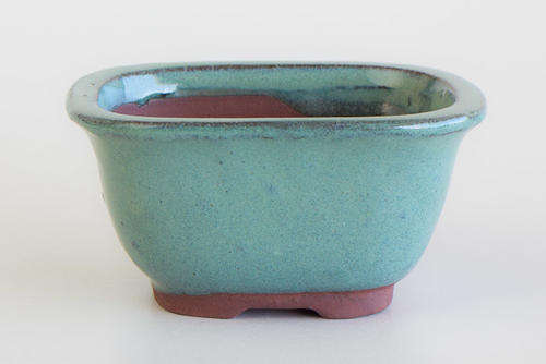 Glazed Bonsai Container, 11 x 8.5 x 5.5cm