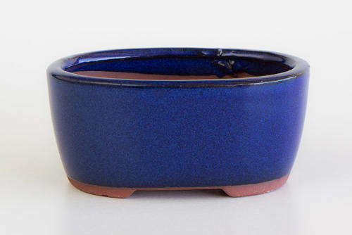 Glazed Bonsai Container, 12 x 8.5 x 5.5cm