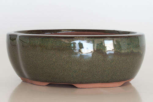 Glazed Bonsai Container, 17 x 14.5 x 5.5cm