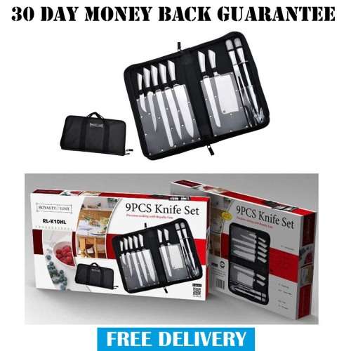 Royalty Line 9 Piece set Stainless Steel With Case swiss made