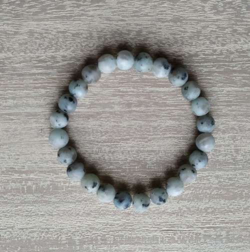 Natural Sesame Jasper Beaded Bracelet - 8mm