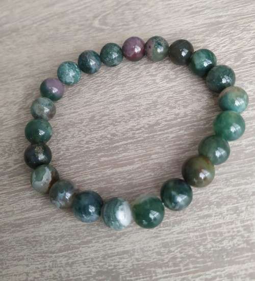 Indian Agate Gemstone Bracelet - 10mm