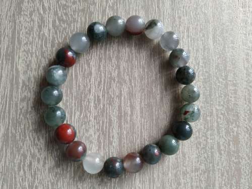 Natural African Bloodstone Bracelet - 8mm