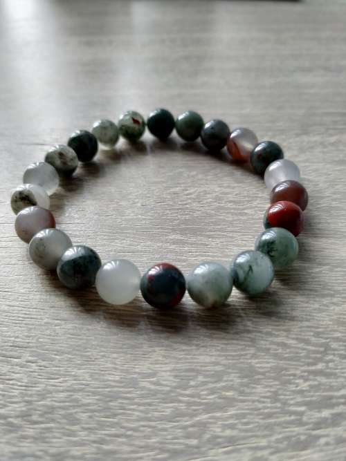 Natural African Bloodstone Bracelet - 8mm