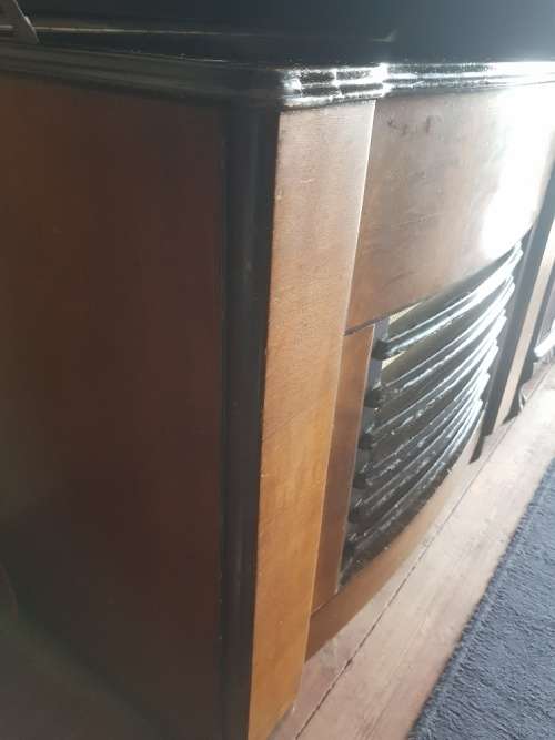 Antique Cross Cut Wall Nut Radio