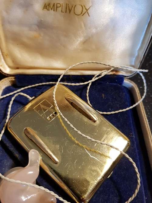 Vintage Amplivox hearing aid in original case