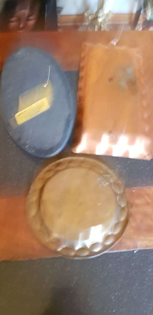 Assorted copper and brass art