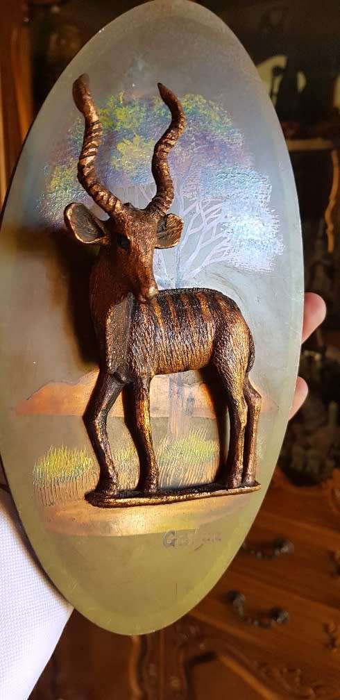 Assorted copper and brass art