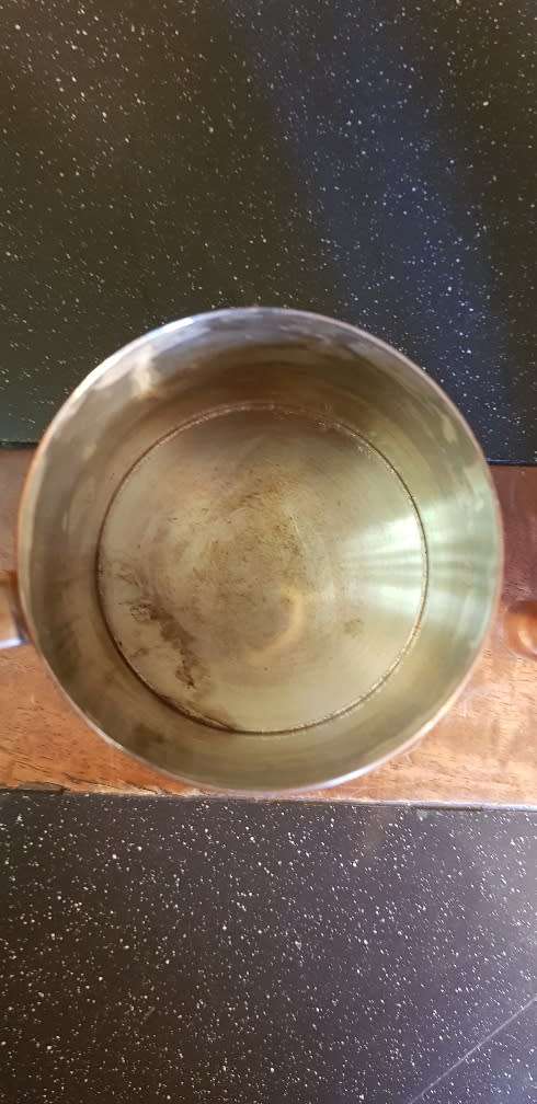 2 Vintage Rhodesian Copper Mugs 12 cm tall