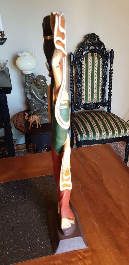 Vintage Hand Carved Portuguese Lady 53 cm tall