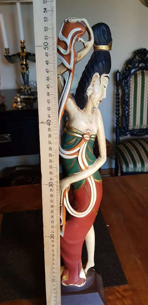 Vintage Hand Carved Portuguese Lady 53 cm tall