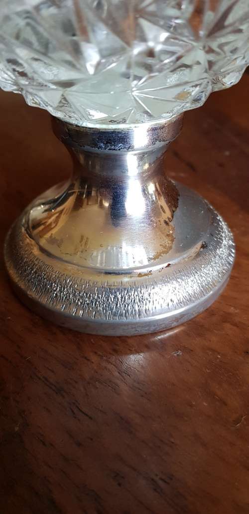 Large silver plated Crystal pitcher