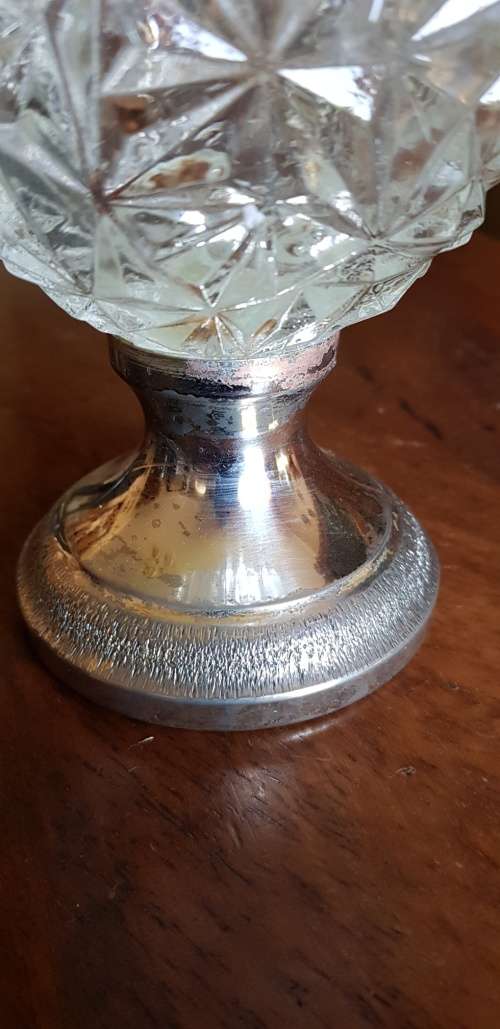 Large silver plated Crystal pitcher