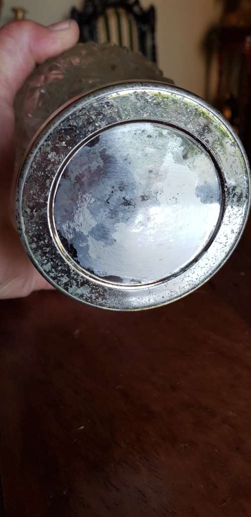 Large silver plated Crystal pitcher