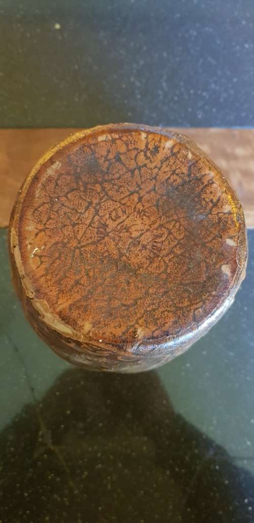 Vintage Jeype Goat Leather Strapped Bottle Featuring Don Qui-jote